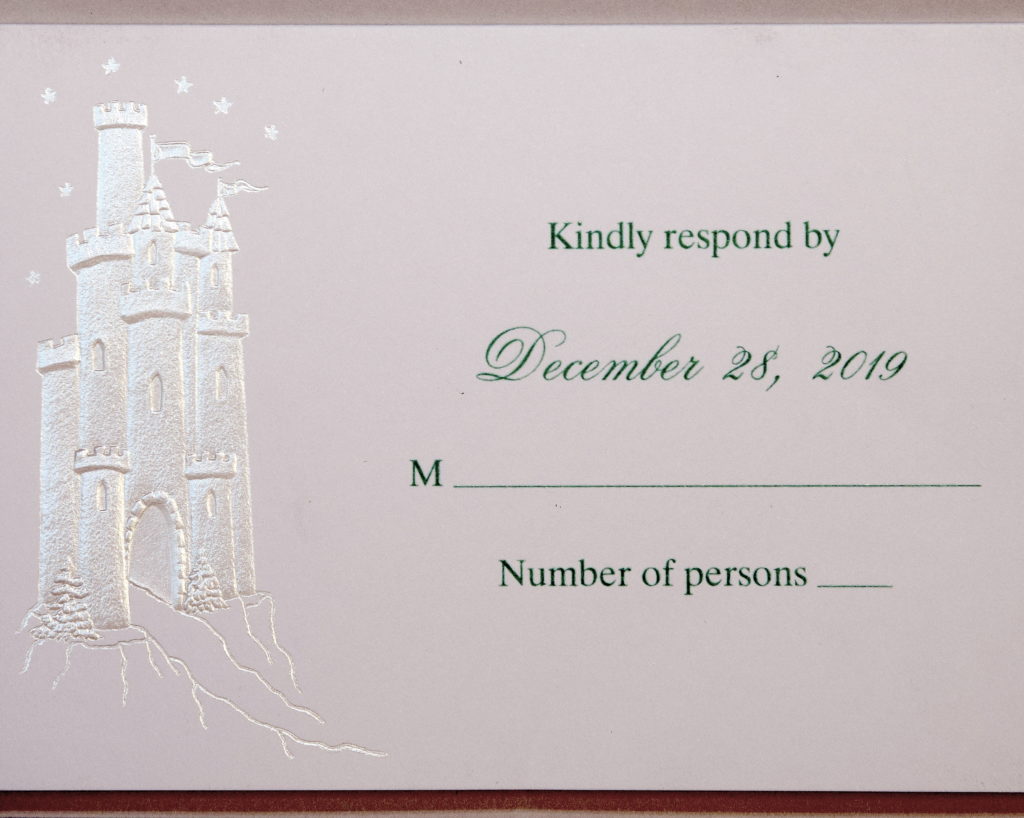 Sample wedding reply card by Invitations Plus by Linda